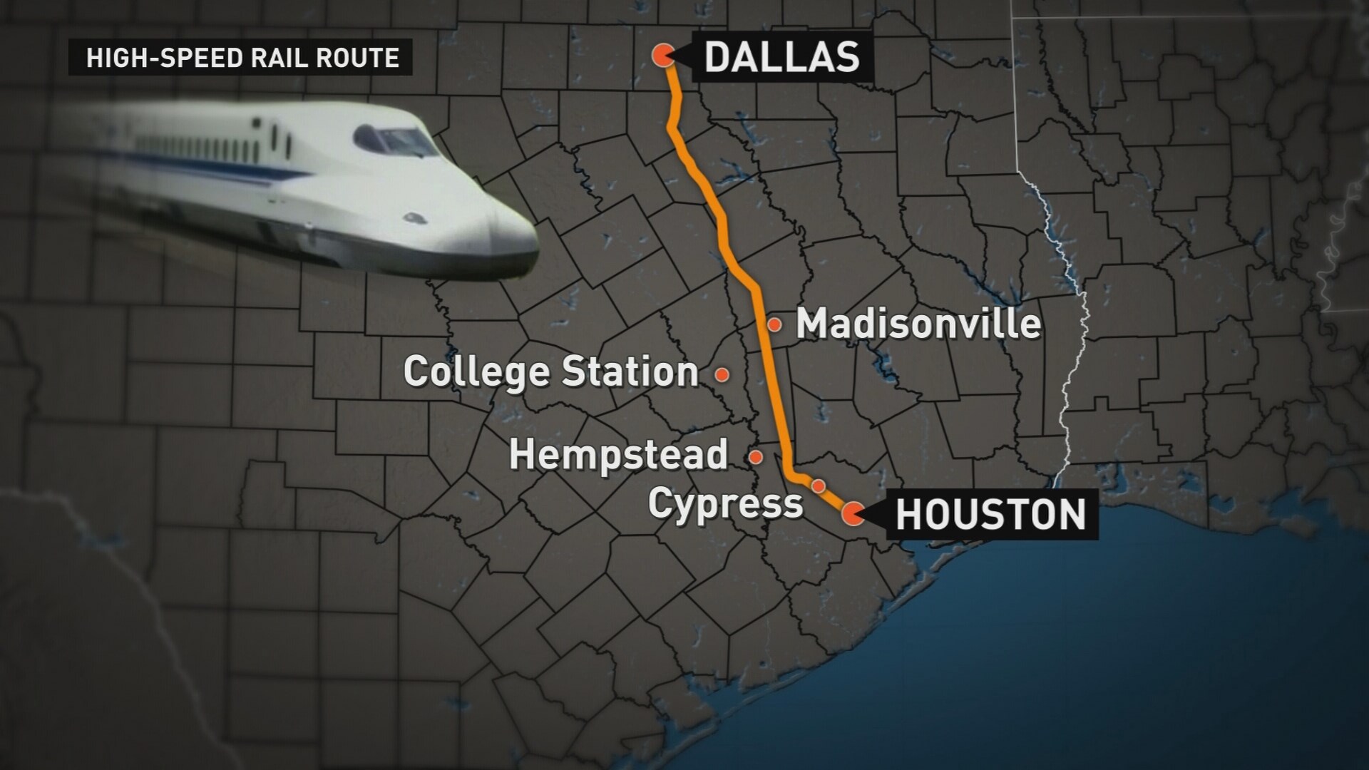 High Speed Rail Houston To Dallas Map - Floris Anestassia